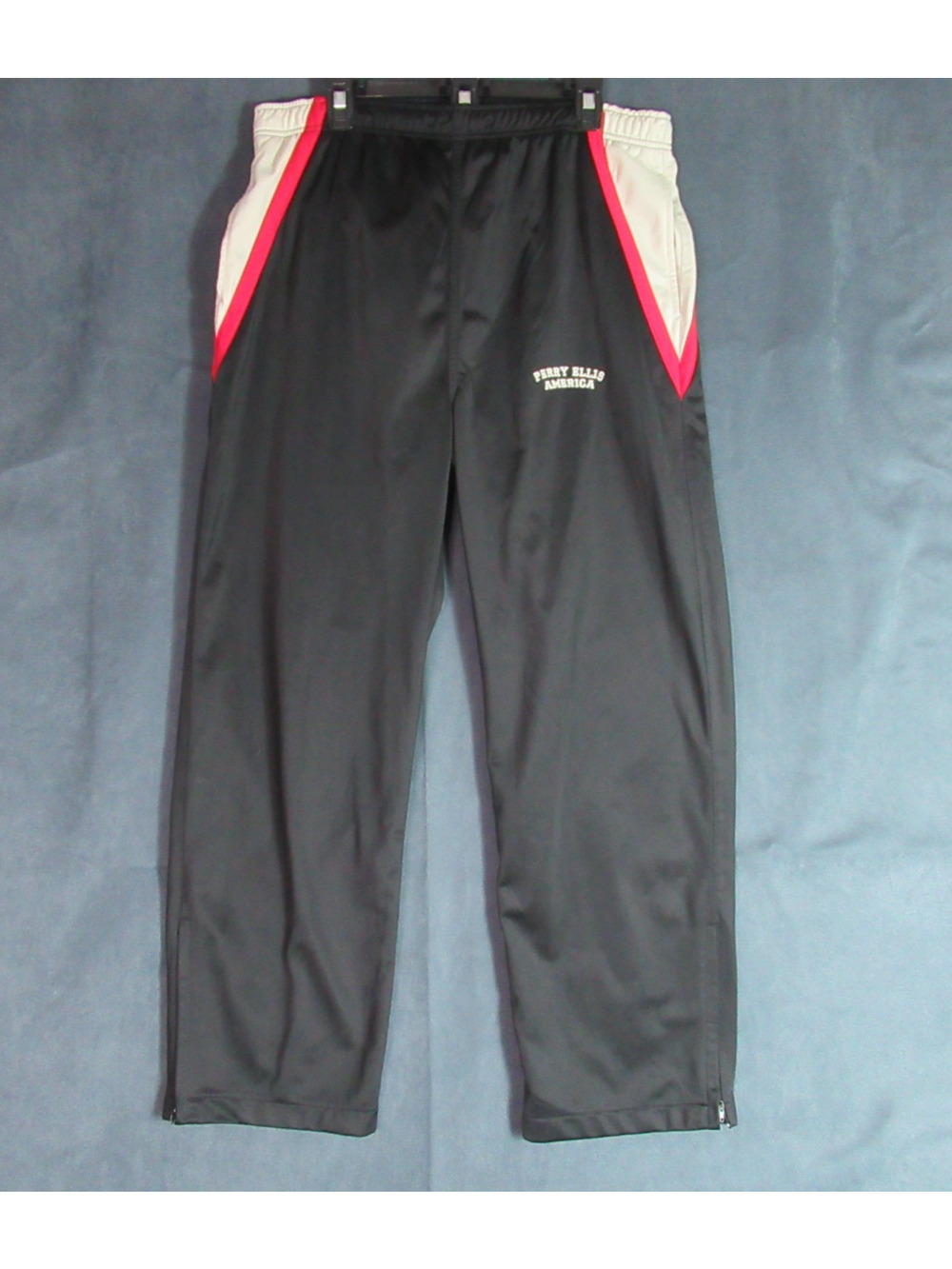 Vintage 90s Perry Ellis America Active Athletic Track Pants Mens XL Black Sports